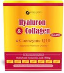 FINE JAPAN Premium Marine Collagen Powder with Hyaluronic Acid, CoQ10 & Elastin - Non-GMO - For Skin, Hair, Joints & Bones Support (210g/7.4oz for 30 Days)