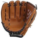 apott Brown Baseball Glove 11.5 Inch Catcher's Mitt Baseball PU Leather Right Hand Gloves Fit for Adult/Youth/Kids/Beginner or Infielder, Left Hand Throw