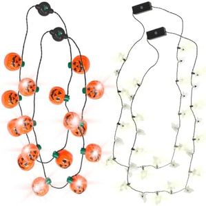 Cool Things Corp 4-Pack Light Up Necklace Set for Kids - Halloween