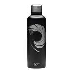 Paladone James Bond 007 Metal Water Bottle, Black and Silver, 450ml