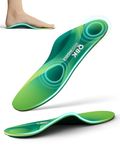 QBK Arch Support Insoles, Orthotic Shoe Inserts for Metatarsalgia, Achilles Tendonitis Relief, Overpronation Support, and High Arch L