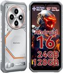 Blackview Fort 2 Rugged Phone Android 15, 10.7mm Ultra-Thin Rugged Smartphone Unlocked, 24GB + 128GB/2TB 6.56”HD+90Hz Large Dispaly, 4G T-Mobile Dual SIM IP69K Waterproof 16MP+13MP Camera, NFC/OTG/GPS