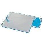 LIVIVO Travel Iron Mat with Silicone Iron Rest Pad – Soft Sponge Sheet with Metallised Cover to Reflect Heat –Table Top Ironing Blanket Folds or Rolls Up in Seconds – Great for Travel