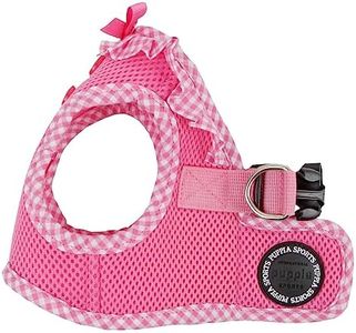 Puppia Gingham Dog Vest Harness, Pink, Large (PALA-AH860-PK-L)