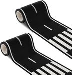 ZICRO Black Roadway Tape - 4 Inch Wide x 33 FT Long (2 Pack) - Kids Birthday Party Racing Party Decoration