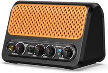 Mini Guitar Amp,LEKATO 10W Portable Electric Guitar Amplifier with Clean & Overdrive Channel,Reverb,Bluetooth Small Guitar Amp for Practice (Black-Orange)