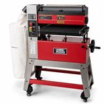 LUMBER JACK 18" Drum Sander Open End Belt Sanding 1800W Motor, Includes Dust Bag and Stand with Wheel Casters for Easy Mobility