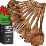 Wooden Spoons for Cooking – 10 Pc T