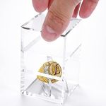 Foboull Championship Ring Display Case,Acrylic Display Box and Holder for Super Bowl Rings, Championship Rings, and Baseball Rings,for Collectors and Enthusiasts,1pc