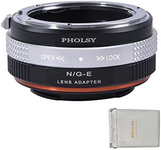 PHOLSY Lens Mount Adapter for Nikkor G/F/AI/AIS/D/AF-S Lens Compatible with Nikon F (G-Type) Lens to E (NEX) Mount Camera Compatible with Sony Camera Body, Lens Adapter with Aperture Control Ring