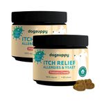 DogSuppy Itch Relief For Dogs – Relieves Itching, Scratching, Licking, Allergies & Yeast, 100% Natural, Supports Gut Health & Immunity – For Small, Medium & Large Dogs | 120 Chews (360g), Without meat