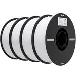 Creality Ender PLA Filament 1.75mm 4KG for 3D Printing, 3D Printers Cost-Effective Filament, No-Tangling, Strong Bonding and Overhang Performance Dimensional Accuracy +/-0.02mm, White