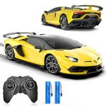 AEROQUEST Remote Control Car for Lamborghini, Officially Licensed 1:16 Scale Lambo Hobby Rc Cars with Headlight, 2.4GHz Race Car Toys for Boy Girl 4-12 Years Old, 12Km/h, Birthday Gift