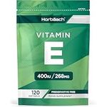 Vitamin E Capsules 400iu | 120 Count | High Strength Vitamin E as DL-a-Tocopheryl Acetate | Protection of Cells from Oxidative Stress | by Horbaach