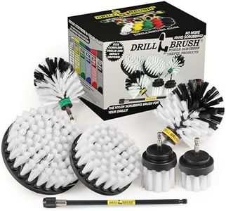 Drill Brush Ultimate Automotive Cleaning Kit with Extension - Truck Accessories - Glass, Upholstery, Seats, Window, Interior, Wheel, Carpet Cleaner - Car Mats - Spin Brush - Motorcycle Accessories