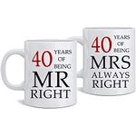 40th Wedding Anniversary for Couples, Golden 40th Anniversary for Parents, 40th Wedding Anniversary Coffee Mugs Grandparents Couples Mugs 40 Year Parents Anniversary Mug