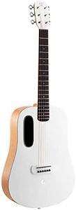 BLUE LAVA Original 36 Inch Acoustic Travel Guitar with Lite Bag (Acoustic-White)