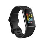 Fitbit Charge 5 Activity Tracker with 6-months Premium Membership Included, up to 7 days battery life and Daily Readiness Score, Black / Graphite Stainless Steel