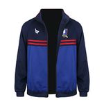 Funhoo Ted Jacket Sports Coat Jason Sudeikis Football Coach Blue Track Suit Jacket for Men (S, Blue)