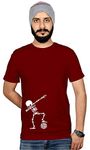 Workshop Graphic Printed T-Shirt for Men & Women | Cool Scalton dab Football Funny Gifts for Friends & Family t Shirts Football Lover tees Maroon