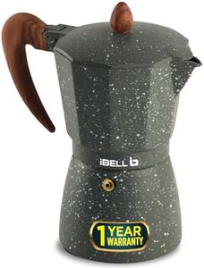 IBELL MP6450S Classic 6 Cup Moka Pot Espresso Maker/Percolator/filter Coffee Maker, Italian Espresso - Grey