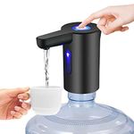 Water Dispenser Pump, Electric Drinking Water Pump,USB Water Pump, Portable Automatic Water Bottle Pump for Universal 2-5 Gallon Bottle, for Home, Kitchen, Office, School, Outdoor Camping (Black)