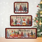 Btysun Christmas Rugs, Christmas Kitchen Mat Home Decor Living Room Christmas Rug for Bathroom Indoor Home Decor Living Room Christmas Decorations Non Slip Mats for Floor Mouse Mat