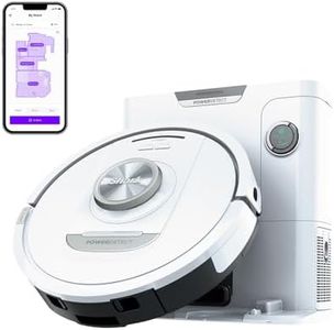 Shark PowerDetect Self-Empty Robot Vacuum Cleaner with 3D & LiDAR Navigation, Anti-Allergen & Anti-Odour Base, NeverStuck Obstacle Bypass, Carpets, Hard Floor & Pet Hair, WiFi/App/Alexa, White