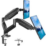 MOUNT PRO Dual Monitor Mount Fits 13 to 32 Inch Computer Screen, Height Adjustable Monitor Stand for 2 Monitors, Gas Spring Monitor Arm Holds up to 17. 6lbs Each, Monitor Desk VESA Mount, Black