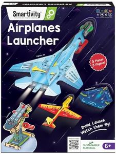 Smartivity 3in1 Airplanes Launcher Toy for Kids 6-12 | Build & Launch 3 Planes – Fighter Jet, Glider, Stealth | Birthday Gift for Boys & Girls I DIY STEM Toy for Ages 6,7,8,10,11,12 Years
