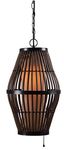 Kenroy Home 93390RAT Biscayne 1-Light Pendant, Black