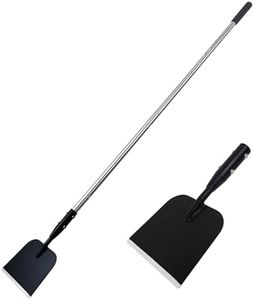 BARAYSTUS Snow Shovel, Flat Shovel with Adjustable Handle, 63 in Floor Scraper Long Handle Heavy Duty, Ice Scraper, Garden Cleaning Scraper, Multifunctional Weed Remover Tool for Walkway Driveway