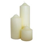 Set of 3 Quality Lasting Church Pillar Candles