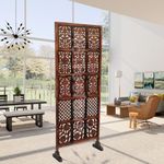 46Treeform Wooden Room Partition/Screen/Room Divider/Room Separator for Livng Room Bedroom Home Office Restarurant Hallway (1 Panel 30 Inches Wide 6 Feet with Stands)