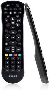 Philips Universal Remote Control for Samsung, Vizio, LG, Sony, Sharp, Roku, Apple TV, RCA, Panasonic, Smart TVs, Streaming Players, Blu-ray, DVD, Simple Setup, 6-Device, Black, SRP9263C/27