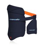 moonwalkr Thigh Guard 2.0 Protective Gear for Batter’s Height (4’9”- 5’3”) Cricket Thigh Pad Cricket Accessories & Equipment Safeguarding Both Your Outer and Inner Thighs Blue (Small, Left Hand)