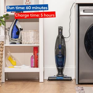 Russell Hobbs Centaur 2-in-1 Cordless Stick Vacuum, 800W, Grey/Blue