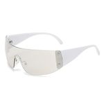 YAMEIZE Vintage Y2K Wraparound Sunglasses for Women Men Outdoor