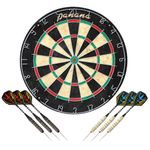 Dartbaord Steel Dart Board Dartbard Set with 6pcs Professional Steel Tip Darts