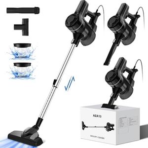 Tedrills Staubsauger mit 25KPa Starke Saugkraft,Staubsauger ohne Beutel mit verstellbare Länge,Stielstaubsauger mit 5 Meter Kabel und schwenkbarem Kopf,6 in 1,Vacuum Cleaner ohne Teppichbeutel