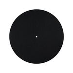 Record Player Mat, 12in Anti-Slip & Anti-Static Felt Record Pad Turntable Slipmat Wool Turntable Platter Mat Vinyl Record Player Protective Mat for Home Record Players (Black)