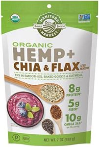 Manitoba Harvest Organic Hemp + Chia & Flax, 7 oz – 8g Plant Based Protein, 5g of Fiber per Serving – Vegan, Keto, Paleo – Omega 3 & 6 – Superseed Blend for Smoothies, Baking