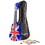 Martin Smith Soprano Ukulele with Ukulele Bag and Union Jack Design