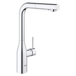 GROHE 30271000 Essence New 1-Handle L-Spout Kitchen Faucet in Starlight Chrome