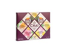 Chai Bags Premium Variety Pack | 12 Gourmet Servings | Includes Banoffee Chai, Cocoa-Vanilla Chai, Almond-Rose Chai