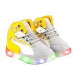 Kids Unisex Fashionable LED Lights Unisex Sneakers and Walking Shoes for Boys and Girls of Age 2 Years to 6 Years (12) Yellow