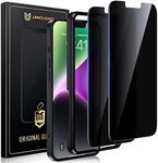 [2 Pack] UniqueMe Privacy Screen Protector Compatible with iPhone 14 6.1-inch, Tempered Glass Anti Spy Screen Protector with Easy Installation Frame, Anti Scratch, Bubble Free, Case Friendly