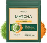 VAHDAM,Turmeric Matcha Green Tea Powder (25 Cups/1.76oz) With Curcumin - Pure Japanese Matcha Powder With Indian Turmeric Powder | Delicious Matcha Latte