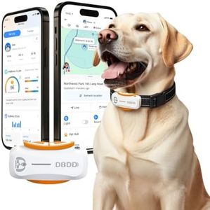 DBDD GPS Tracker for Dogs with 36 Month Subscription, Real-Time Location, Electronic Fence, Health Monitoring, Waterproof, for Medium Large Dogs, iOS Android
