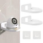 STHIRA® 2Pcs Wall Mount Rack for Security Camera White Acrylic Wall Shelf Wall Holder No Drill Self Adhesive Wall Mount Camera Shelf for Security Camera, Wireless Cameras, Baby Monitors, 12x9.5x3.5cm